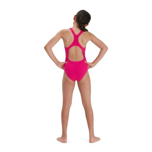 Speedo Girls Medalist Eco Endurance+ One Piece Swimsuit - Pink