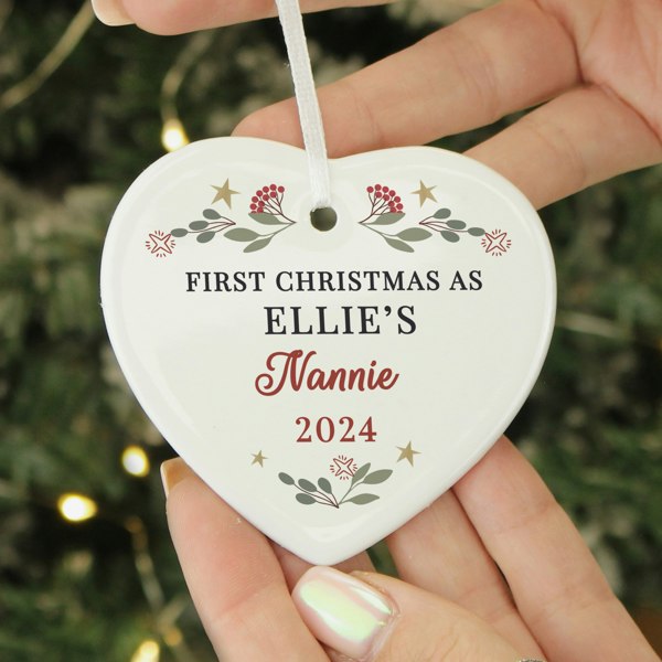 Personalised Memento Company Personalised First Christmas As Grandparents Tree Decoration