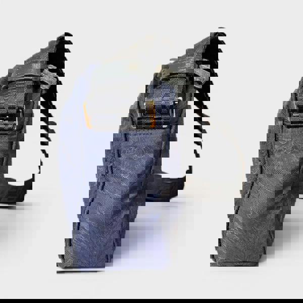 Versace Medusa Logo Jacquard Crossbody Fabric Bag Navy Black