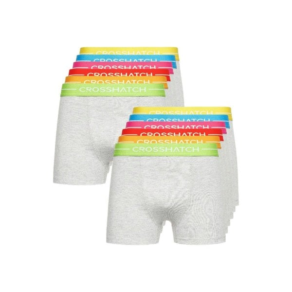 Crosshatch Mens Astral Boxer Shorts (Pack of 12) - Grey