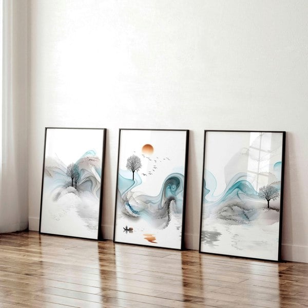 Home office prints | set of 3 framed wall art