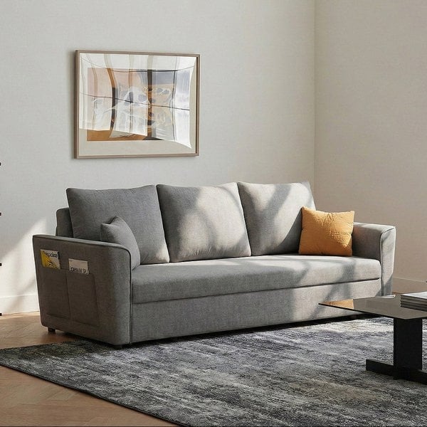 Gertrude Sofa Bed Single Seater, Two Seater, Linen - sofa bed amazon