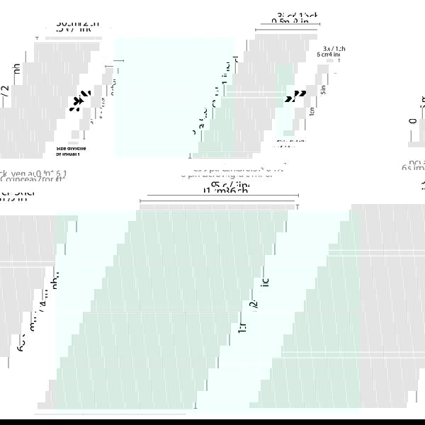 Light Sea Green Rectangular 3D Sticker Tile 12 x 12 inches / 30.5 x 30.5 cm - 6pcs in a pack