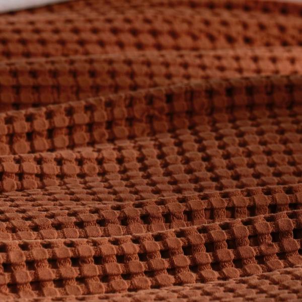 Soak&Sleep Burnt Orange Waffle Cotton Bedspread