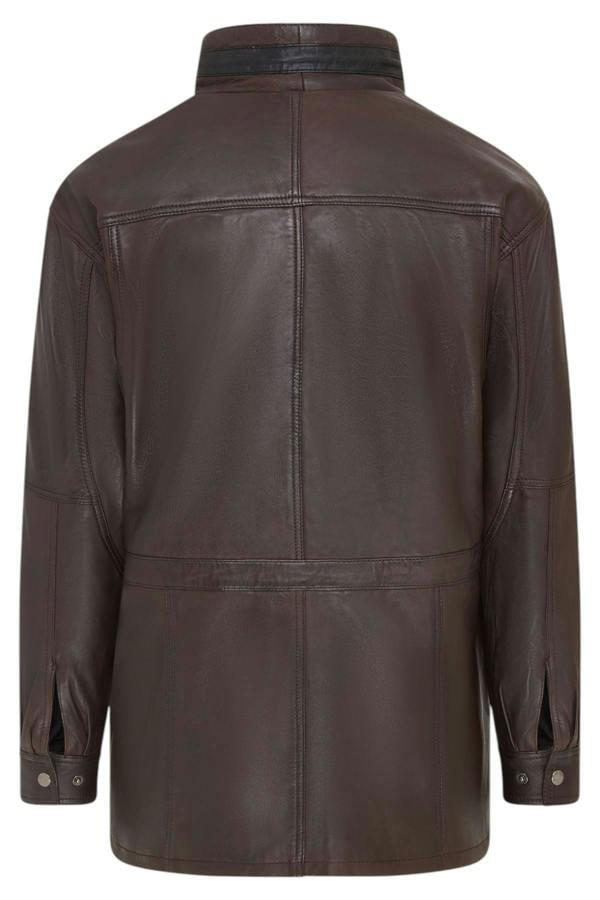 Infinity Leather Mens Soft Italian Leather Parka Coat-Winnipeg