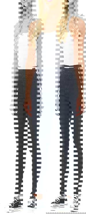 Smart Living Women's Stylish Skinny Fit Denim Jeggings with Pockets - Trendy & Comfy - Black