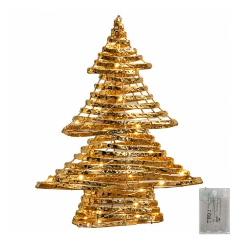 Samuel Alexander 39cm Gold Light Up Christmas Tree with 30 Warm White LEDs
