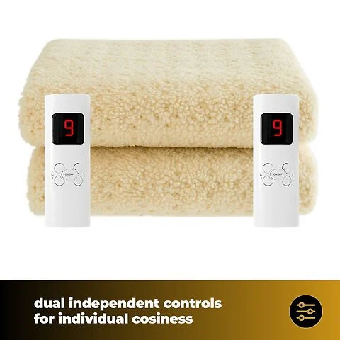 Sweet Dreams Superking Size Electric Heated Blanket Mattress Soft Fleece 9 Heat And 9 Timer Settings Dual Controller Washable