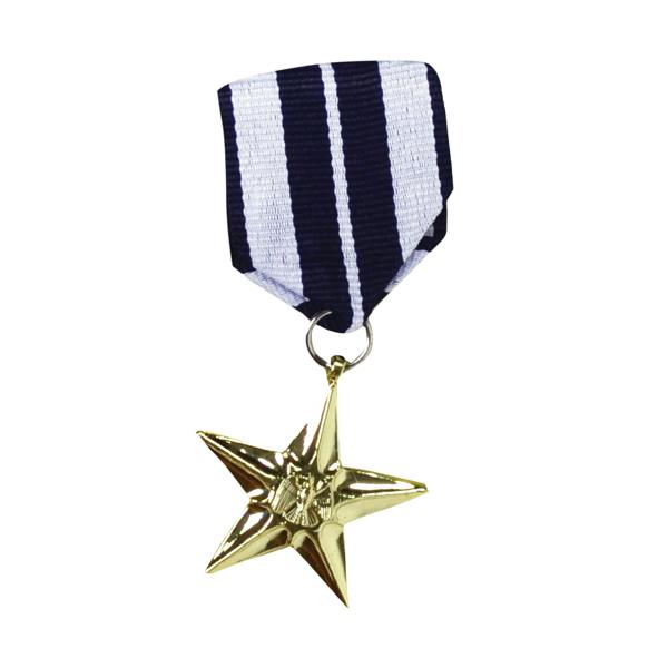 Bristol Novelty Fake Military Medal - Gold/Black/White - 