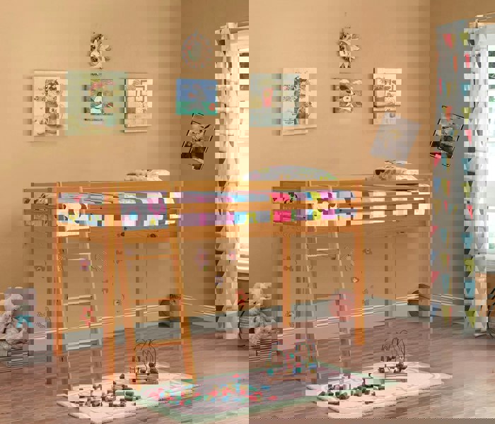 Comfy Living Practical 3ft Wooden Mid Sleeper Bed - A Stylish and Space-Efficient Choice for Your Child’s Bedroom