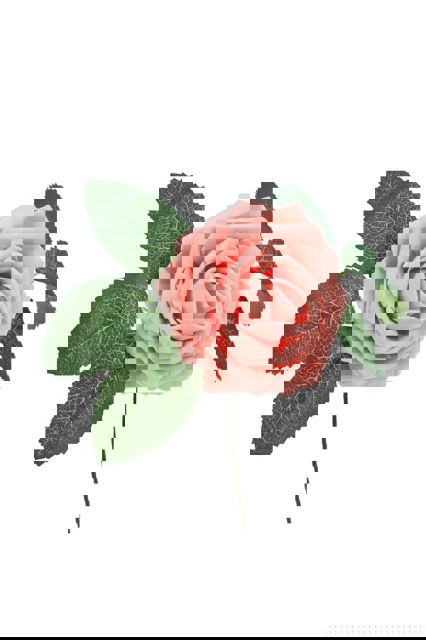 Living and Home 25pcs Pink  Artificial Roses with Stem, Box, Light & Gift Card