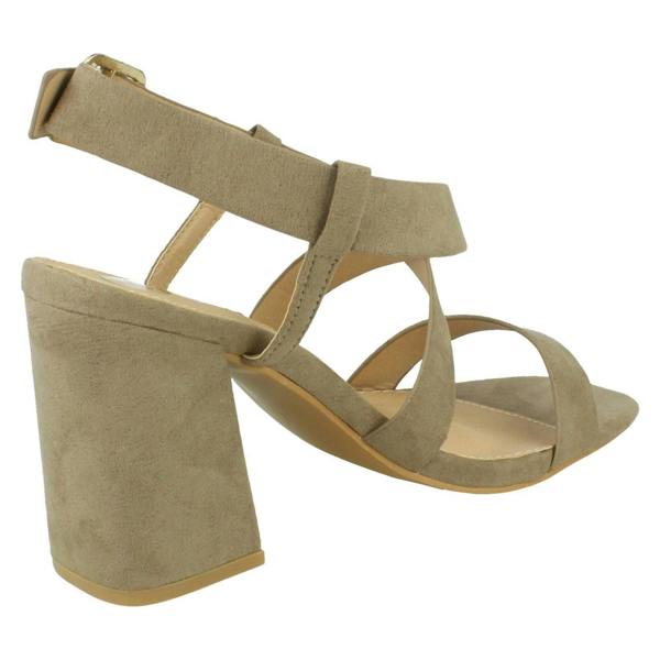 Spot On Ladies Spot On Strappy Heeled Sandals F12011