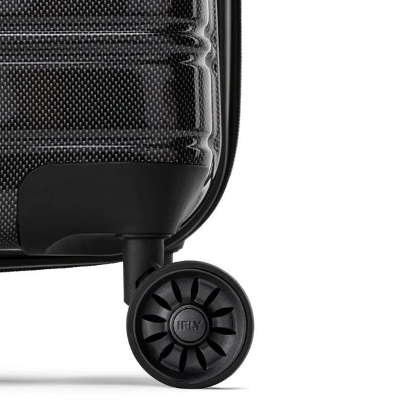 iFLY Suitcase iFLY Fibertech Premium Hard Shell Travel Suitcase Medium (Jet Black)