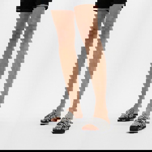 FitFlop GRACIE WOVEN Womens Slides Black/Ivory Mix