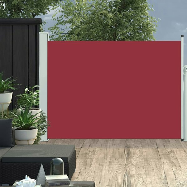 Berkfield Patio Retractable Side Awning 100x500 cm Red