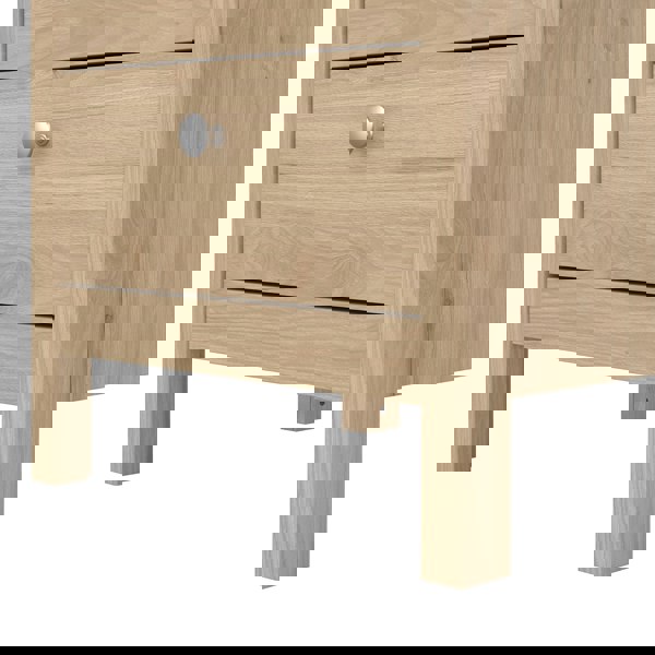 Furniture To Go Madrid Bedside Table 3 Drawers in Jackson Hickory Oak