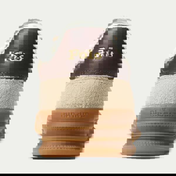 Polo Ralph Lauren Polo Ralph Lauren HRT AERA PP Mens Court Trainers Milkshake/Dark Brown