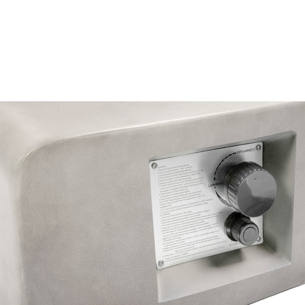 Homeology Fireology ADELPHI Light Grey Lavish Garden and Patio Gas Fire Pit with Eco-Stone Finish - Fully Assembled