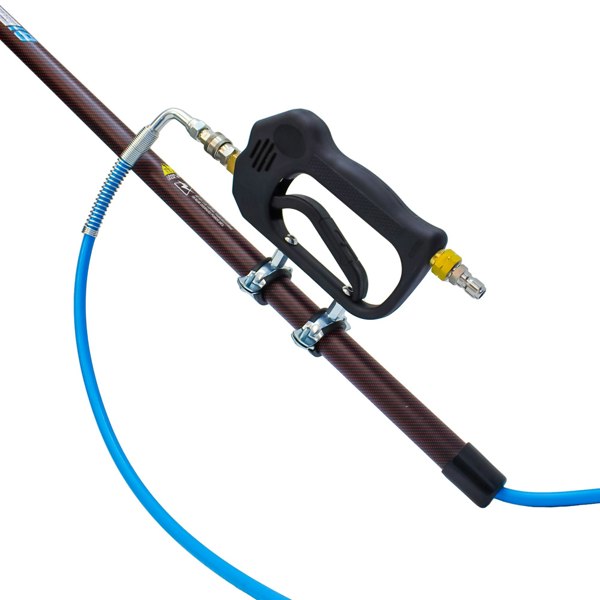 Venom 18ft Power Pole for Pressure Washers – Hybrid (50% Carbon / 50% Fibreglass)