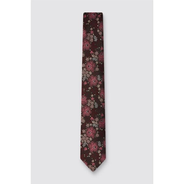 Antique Rogue Pink Winter Floral Tie