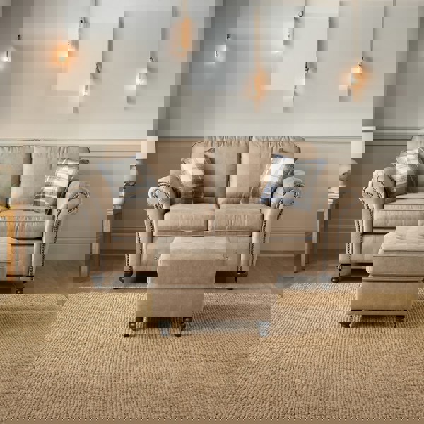 Furnishings For Less Oakland Marble Leather 2 Seater Sofa