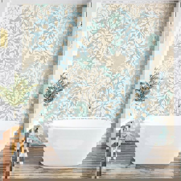 Origin Murals Trailing Seaweed Garden - Blue and Linen