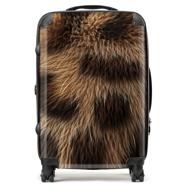 Warren Reed Tabby Fur Print Suitcase