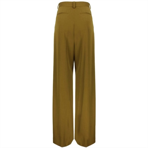 Paul Smith wide leg trousers in a burnt ochre tone twill wool fabric