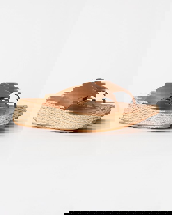 FitFlop Womens F-Mode Espadrille Leather Flatform T/Post Sandals