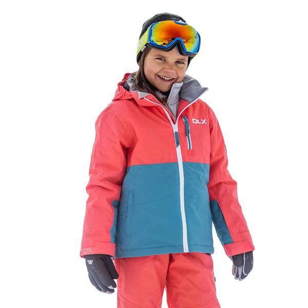 Trespass Childrens/Kids Pauline DLX Ski Jacket - Peach Blush/Storm Blue - 