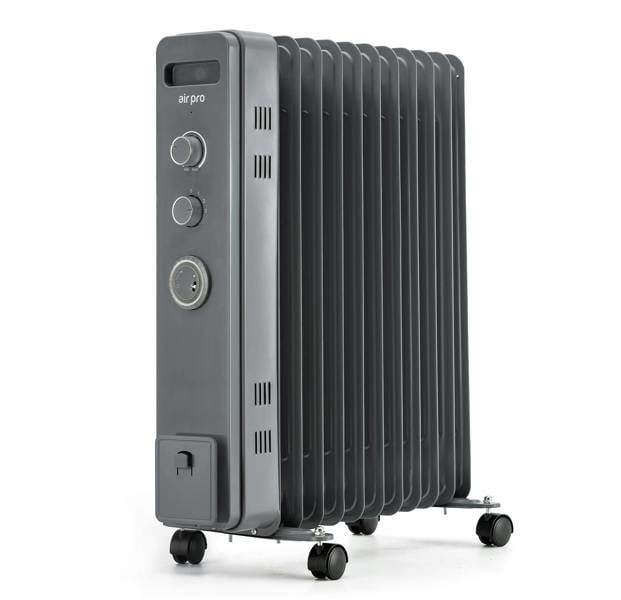 Air Pro Oil Filled 11 Fin Portable Electric Radiator Heater 2500W
