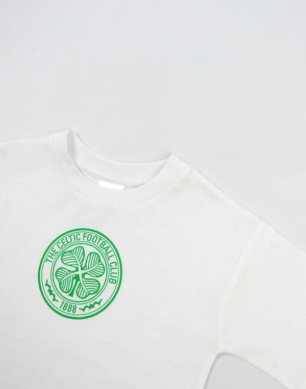 Celtic Boys Green Logo Short Sleeve Long Leg Pyjama Set