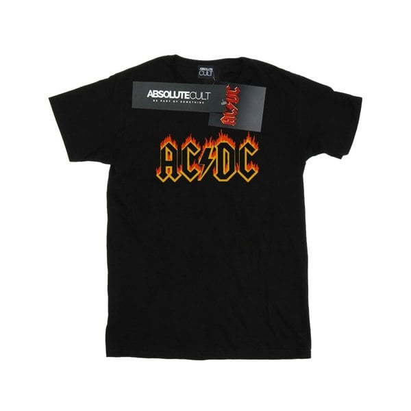 AC/DC Boys Flames Logo T-Shirt - Black