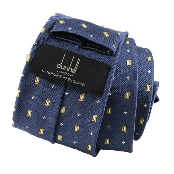 Dunhill luxurious mulberry silk tie in a woven neats pattern