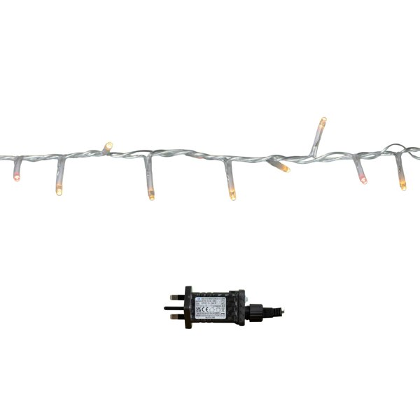 Samuel Alexander 50m 2000 LED TreeBrights Christmas String Lights with Timer in Vintage Gold and Red on Clear Cable