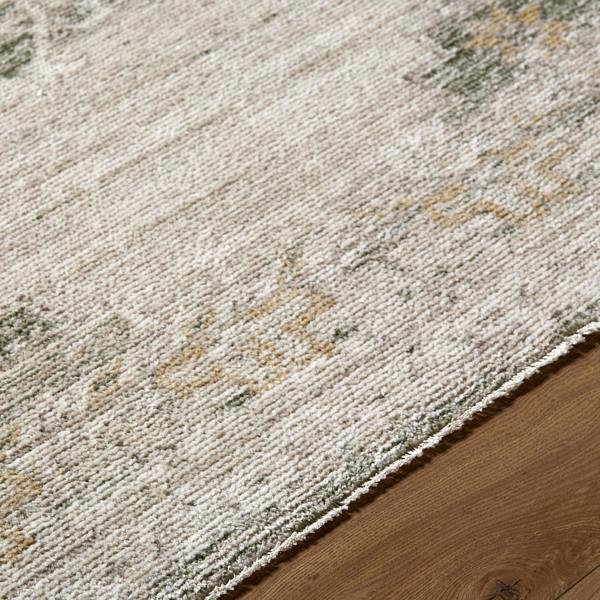 Livabliss Fifth Avenue-Vintage Green Brown Grey Traditional Boho Fringe Rug