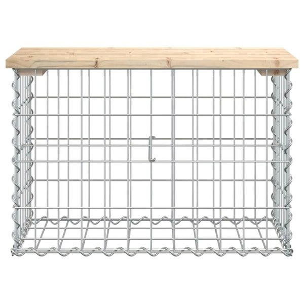Berkfield Garden Bench Gabion Design 63x31.5x42 cm Solid Wood Pine