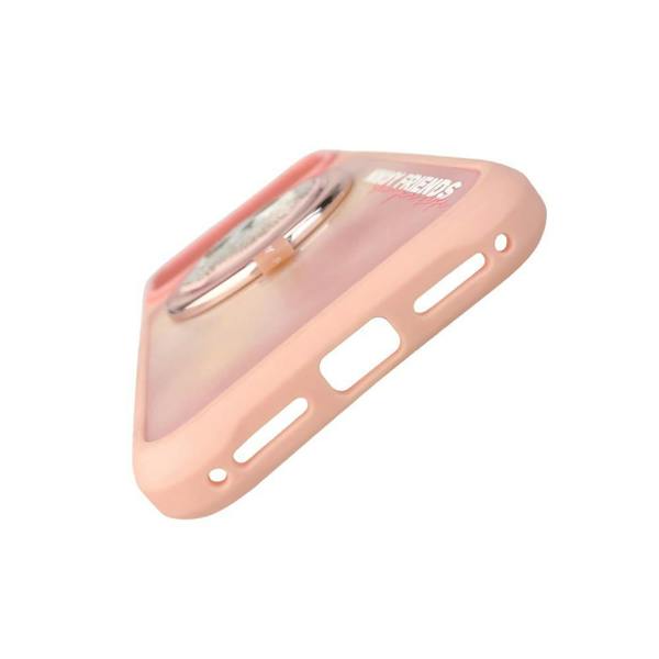 Nimmy Friends Nimmy Big Eye Cute Pet Bischon Fraise Dog Face Case with Detachable MagSafe Grip for iPhone 17 Pro 6.3" Pink