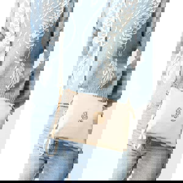 Blue Vanilla Clutch With Detachable Strap