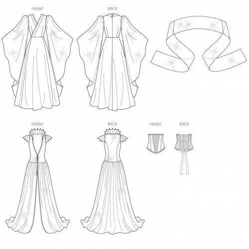 Simplicity Sewing Pattern 8971, Costumes for Women, H5 (6-8-10-12-14) - Intermediate