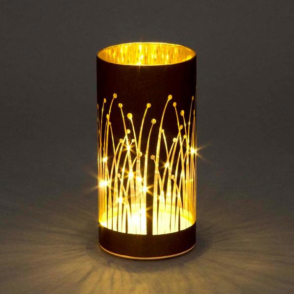 2cm Christmas Decorated Vase Lamp with Forest Scene and Warm White LED Lights image 1