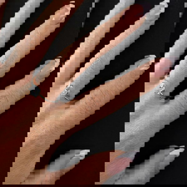 Starbright Silver 6mm Six Claw Round Cubic Zirconia Ring R3227(6M) 3A