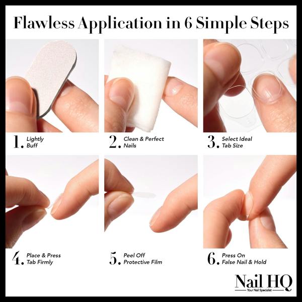 Nail HQ Instant-Hold False Nail Adhesive Tabs (72 pieces)