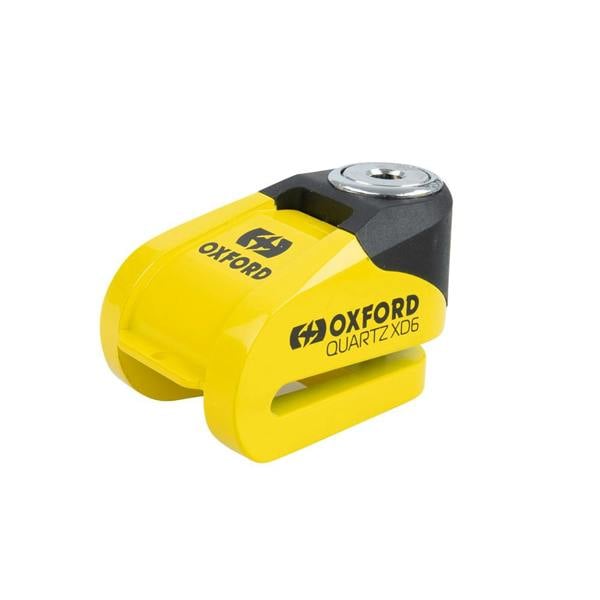 Oxford Quartz XD6 Motorcycle or Scooter Disc Lock Yellow/Black