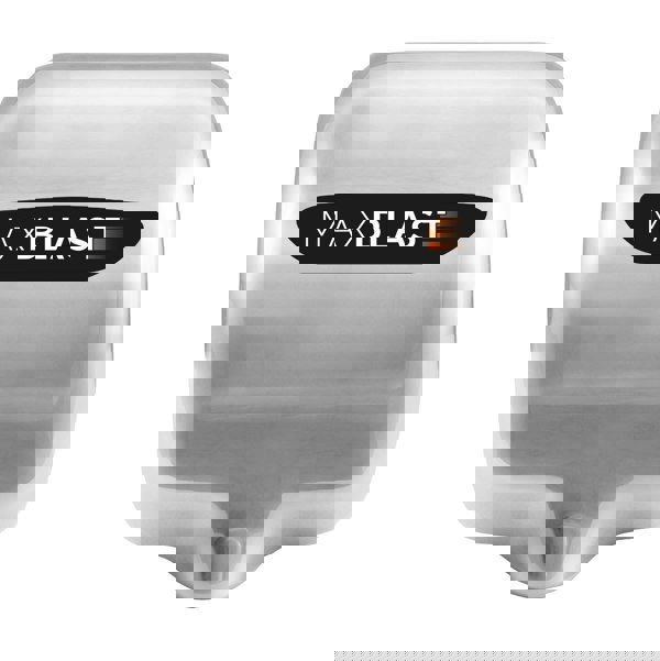 Maxblast automatic commercial hand dryer features a sleek stainless steel design, HEPA filter, and modern logo for efficient drying