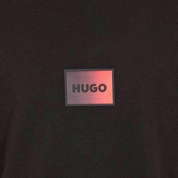 Hugo Mens Danotop Gradient Logo Ribbed Sweatshirt - Black - 