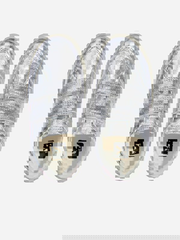 Veja Kids ChromeFree Leather V-12 Trainers in Silver