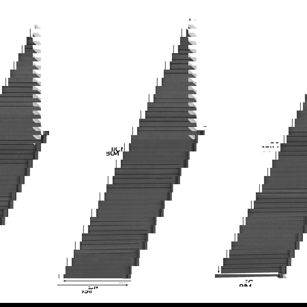 Monstershop Composite Angled Fence Panel - Grey