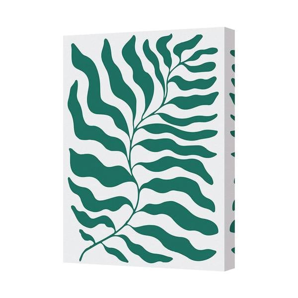 Benjamin Tate Design Canvas 6004 Botanical Leaf Wall Art Green Fern Canvas Print
