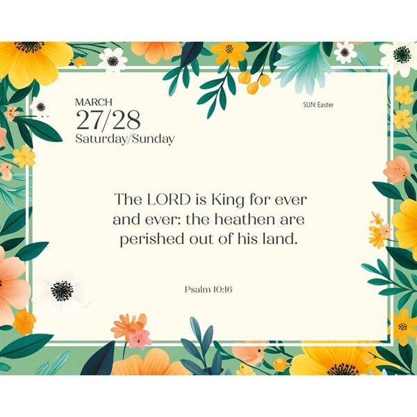 Religion Psalms Desk Calendar 2027, Desk Calendars, Day To View, Lifestyle, Gift